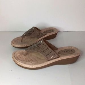 Cliffs By White Mount Shoes Cienna Wedge Slip On Thong Sandal 8M